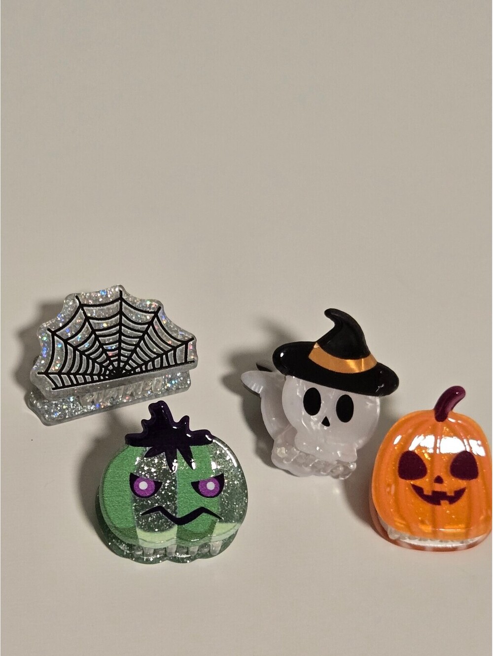 Halloween acrylic hair clip set